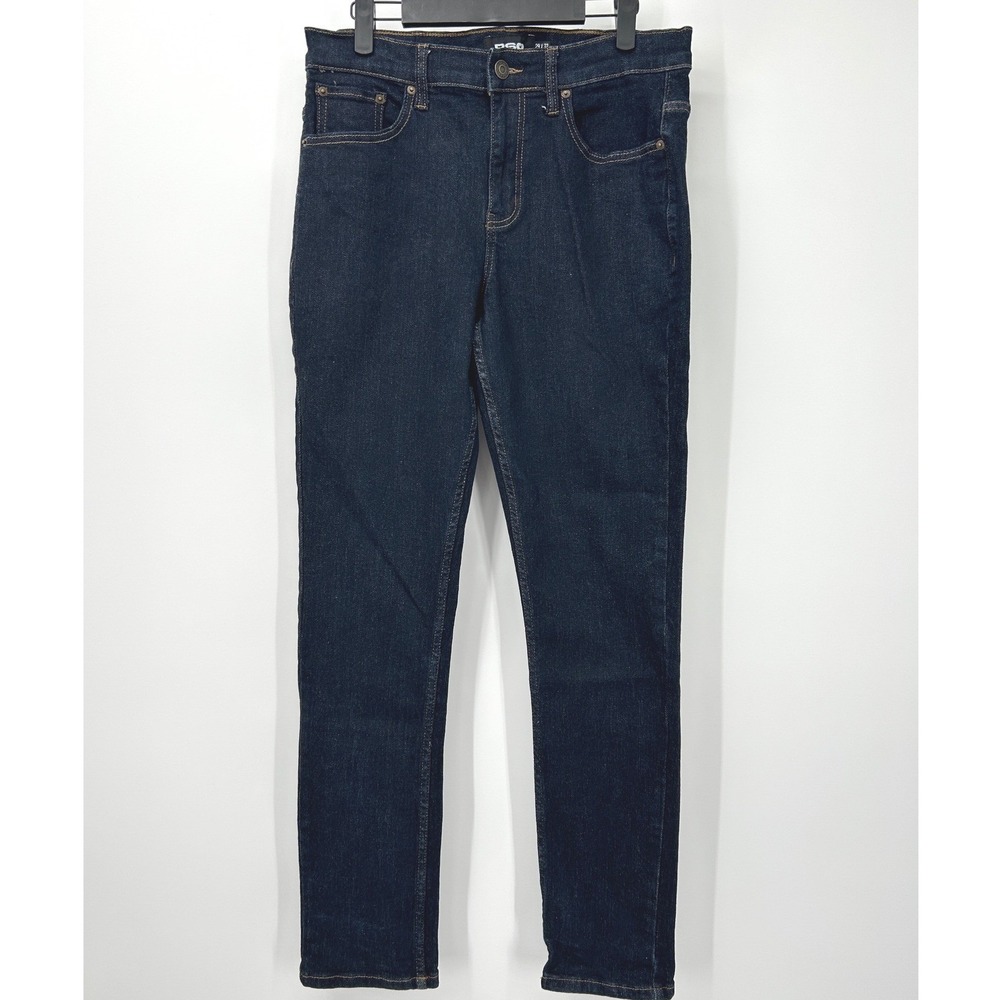 RSQ Relaxed Taper Mens Dark Wash Indigo Stretch Denim Jeans 29x32